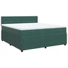 vidaXL vidaXL Box spring postelja z vzmetnico temno zelena 200x200 cm žamet, (21310508)