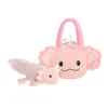 Northix Plišasta igrača Axolotl v vrečki velikost 20 cm mehka in crkljiva