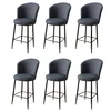 HANAH HOME Set 6 barskih stolica Alte Anthracite Black