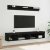 Set zidnog ormarića za TV 5 pcs Crni hrast Konstruirano drvo