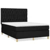 Vidaxl Box spring posteljni z vzmetnico črn 140x190 cm blago