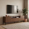 Hanah Home TV komoda Rivoli, 160 cm, orah Milano / crna