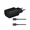 Samsung - Stenski polnilec Samsung + polnilni kabel USB-C na USB-C, 25 W, črn