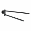 WENKO 24238100-Držač za peškire BOSIO BLACK 5,5x43 cm nerđajući čelik/srebrna