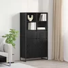 Kreveta 2 pcs Crni hrast 81 x 36 x 150.5 cm Konstruirano drvo
