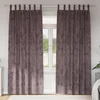 vidaXL plišaste zavese 2 kosa z očesi Rjava 225x140 cm