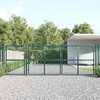 Mrežasta vrtna vrata zelena 400x125 cm pocinčani čelik