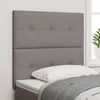 LED glava kreveta s LED trakama Sivo-smeđa 90 cm tkanina