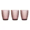 Tognana Set od 3 čaše Diamond, 26 cl, Ciklama