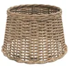 Vidaxl Senčilo za svetilko rjavo O45x28 cm pleteno