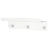 ENUDDEN Zidna polica s 3 kuke, bela, 30x8 cm