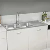 Den Dvojno kuhinjsko pomivalno korito srebrno 1200x600x155 m
