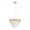 MAXLIGHT P0424 - Luster na sajli MONACO, 15 × G9, maks. 40 W, 230 V, prečnik 60 cm, zlatna