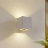 Lucande LED-stenna svetilka za zunanjo uporabo Aaron, bela, IP54, svetloba - Sodobni - Aluminij