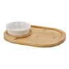 Komplet za serviranje predjedi ovalen pladenj s skledico 28x21x4cm 68512