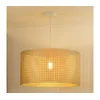 Duolla - Luster na sajli ROLLER RATTAN 1xE27/15W/230V, prečnik 45 cm, bež