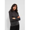 Melang sweatshirt with puff sleeves - graphite
