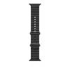 Apple Watch 49mm Band: Black Ocean Band - Natural Titanium Finish