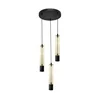 LED luster na sajli BARS 3xGU10/4,8W/230V crna/zlatna