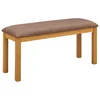 vidaXL Jedilna klop 95 x 32 x 45 cm Masivno hrastovo les Siva