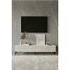 Hanah Home TV komoda Didema 180, 180 cm, bela / travertin
