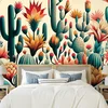 Samolepilna tapeta pisani kaktusi v puščavi - 245x165
