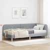 Kutni okvir kreveta Svijetlo siva 90 x 190 cm tkanina