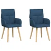 Trpezarijske stolice 2 pcs Tkanina Plava 60 x 56 x 96 cm