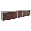 Visoka greda pocinkano jeklo 400x80x45 cm rjava