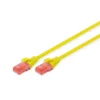 Omrežni kabel Digitus | Zaščiten kabel | Kategorija 6 | PVC AWG 26/7 | 2 m | Rumen | Vtič RJ45 (8/8)