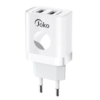KONFULON Kućni punjač JK72, 2xUSB, 2.4A,12W, sa iPhone lightning kablom beli