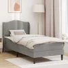 Vidaxl Konstrukcija postelje Svetlo siva 100 x 200 cm Žamet
