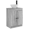 Kupaonski umivaonik s sudoperom Siva Sonoma 54 x 35 x 83 cm