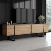 HANAH HOME TV polica Luxe Atlantic Pine Black