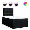 Vidaxl Box spring postelja z vzmetnico črn 120x200 cm blago
