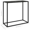 Konzolni stol crni 80 x 35 x 75 cm od kaljenog stakla