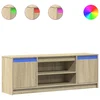 TV ormarić s LED svjetlima boja hrasta 139,5x34x50 cm drveni