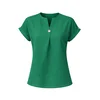 REGINA FASHION Bluza Blouse with button temno zelena