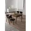 HANAH HOME Rasklopivi trpezarijski sto i stolice (5 delova) Exve Baroque Black