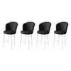 HANAH HOME Set 4 barske stolice Alte Black White