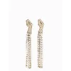 Addicted2 Uhani Thuban orecchini serpente placcate oro con cascate di strass zlata
