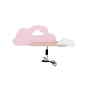 Cloud Wall Lamp 5W Led Iq Kids With Cable, Switch And Plug Pink With Hole+White