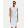 Rinascimento Cocktail obleka CFC0131063003 Svetlo modra Slim Fit