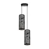 Luster na sajli AVALO 2xE27/60W/230V prečnik 20 cm siva/crna