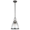 Feiss FE-HOBSON-P-M-SN - Luster na štangi HOBSON 1xE27/60W/230V srebran