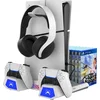 IPEGA multifunkcijski polnilni RGB stalak z ohlajanjem P5S023 (za PS5/PS5 Slim/PS5 Pro), (poškodovana embalaža), bel