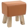 vidaXL klop 40 x 30 x 45 cm Pravo usnje Rjava