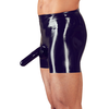 LateX Latex Pants with a Penis Sleeve and Anal Condom 2910438 Black M