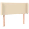 Vidaxl Vzglavje z ušesi krem 83x16x78/88 cm blago