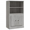 Vidaxl Visoka omara siva sonoma 60x35,5x103,5 cm inženirski les